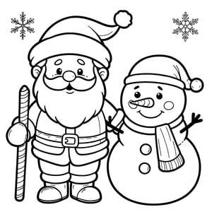 Bonhomme de neige et Père Noël