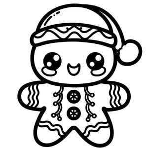 Bonhomme de pain d'épice Kawaii facile