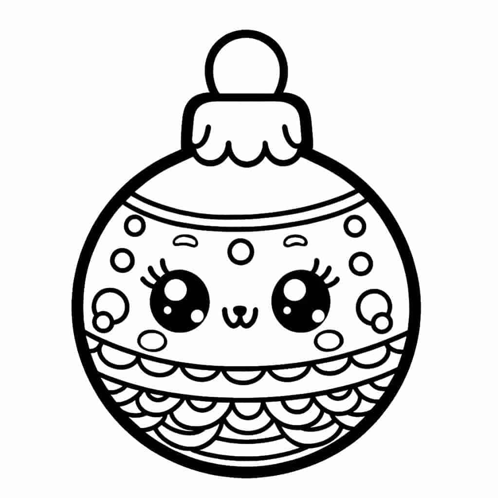 Coloriage de Boule de Noël à imprimer (PDF gratuit) - Lilocolors