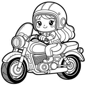 fille sur une moto