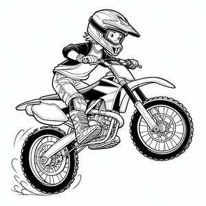 garçon sur motocross