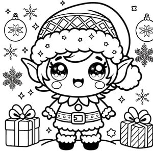 Lutin de Noël Kawaii