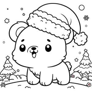 Ours de Noël Kawaii