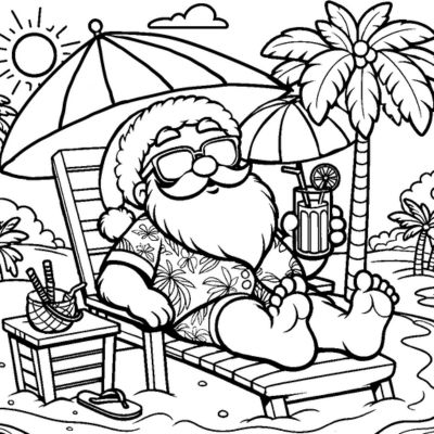 Père Noël en vacances