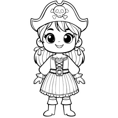 Pirate fille mignonne